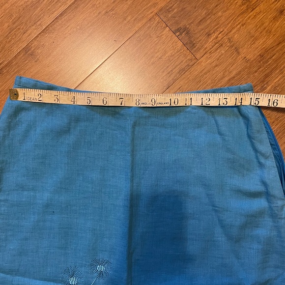 Anne Klein blue linen skirt - Picture 7 of 7